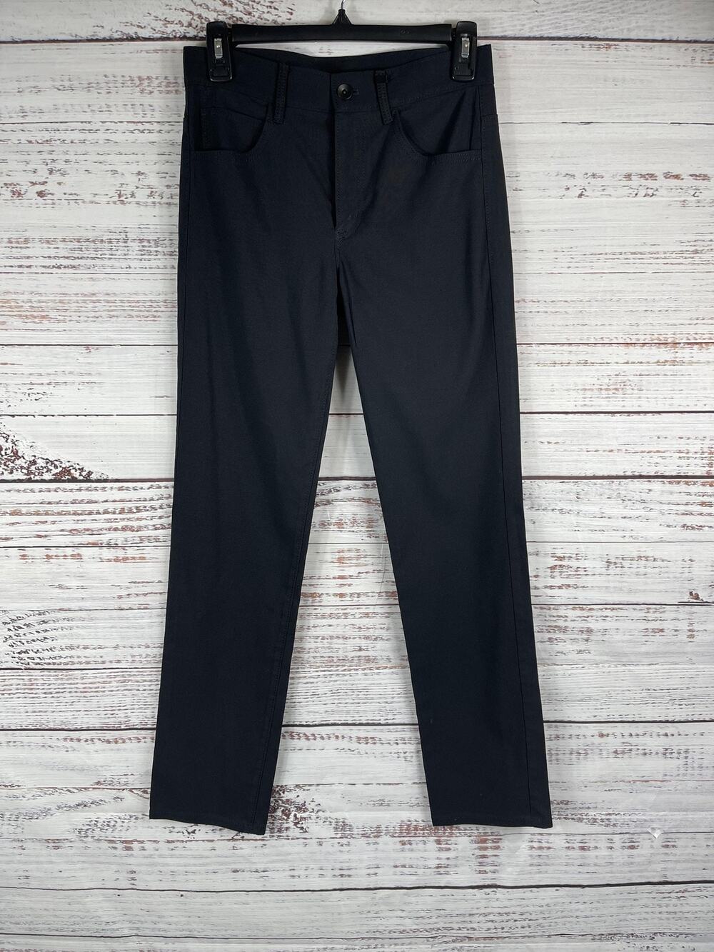 Helmut Lang Pants Women's 2 Black Stretch Slim Ankle Modern Trousers Minimalist